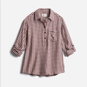 XS Cosmic Blue Love Kylie Classic Half Button Down